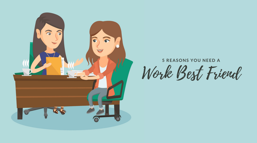 two women talking at a desk